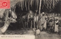 Native mill making oil, Mombasa B.E.A.
