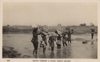Safari Fording a River - Kenya Colony