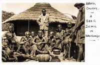 Kenya Colony - A beer drink in Kavirondo -