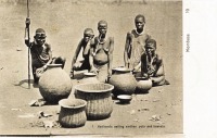 Kavirondo selling earthen pots and baskets