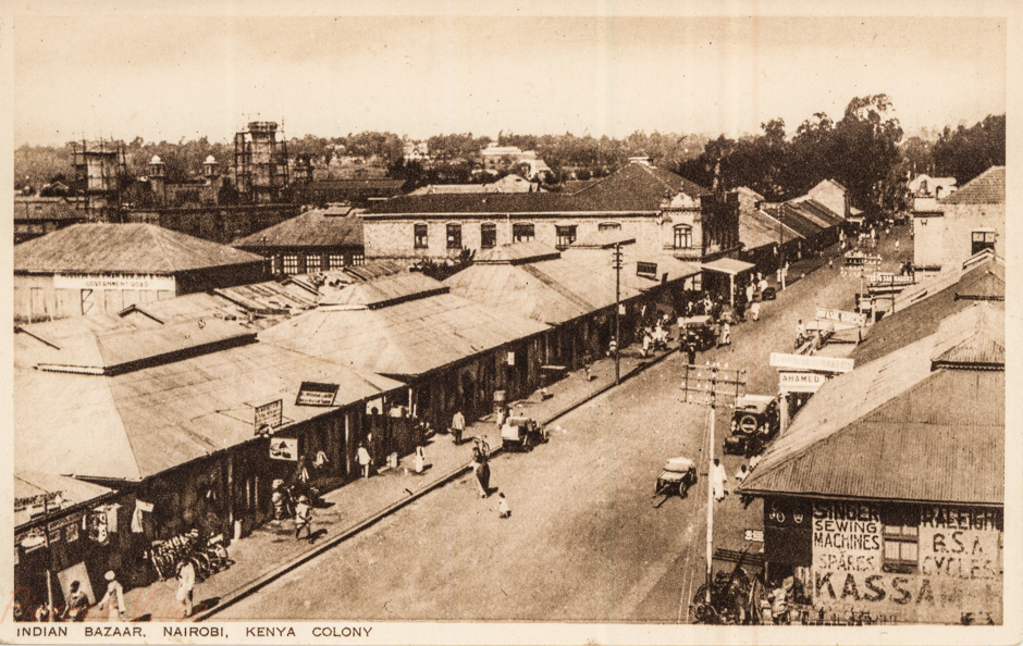 Indian Bazaar, Nairobi. Kenya Colony