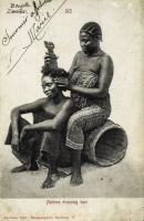 Natives dressing hair