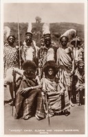 "Kikuyu" Chief, elders and young warriors. Kenya