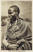 Massai woman with brass-ornaments