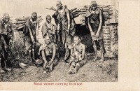 Masai women carrying wood