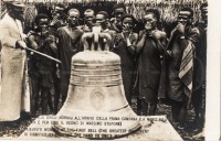 Akikuyu's wonder at the first bell (the greatest amazement is signified by carrying the hand to one's mouth)