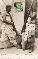 Natives grinding corn