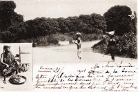 nil (A road in the countryside + Woman selling vegetables)