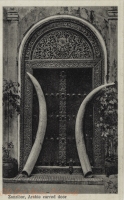 Zanzibar, Arabic carved door