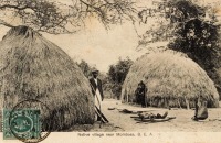 Native Village near Mombasa. B.E.A.