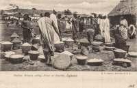 Native Women selling Flour at Entebbe, Uganda