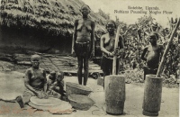 Entebbe, Uganda - Nubians Pounding Mogho Flour