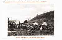Service at the site of the nex Mission Station, Kenia