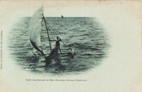 Fuite d'un esclave en mer (Zanzibar)