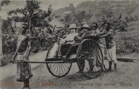 Rickshaw. Method of travelling near centres. Uganda