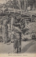 Woman selling firewood. Uganda