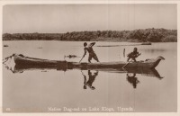 Native dug-out on Lake Kyoga, Uganda