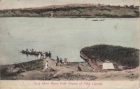 Ferry above Ripon Falls (Source of Nile), Uganda