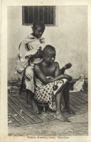 Native dressing hairs, Zanzibar