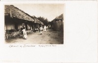 Street in Zanzibar - Making grass mats