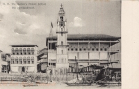 H.H. the Sultan s Palace before the bombardment. Zanzibar - BY: Pereira De Lord, Photo Artist, Zanzibar -1900s -