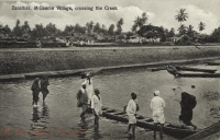 M Gambo Village, crossing the Creek