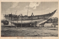 Arab Dhow about to be launched, Zanzibar