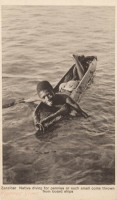 Zanzibar - Native diving for pennies or such small coins thrown form board ships