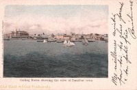 Sailing races showing the view of Zanzibar Town