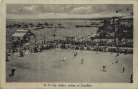 H. H. The Sultan arrives at Zanzibar