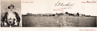 H.H. The Sultan of Zanzibar + Panoramic view from sea